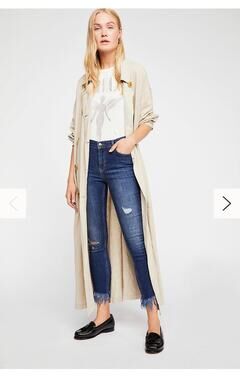 Free People Great Heights Frayed Skinny Jeans | 26